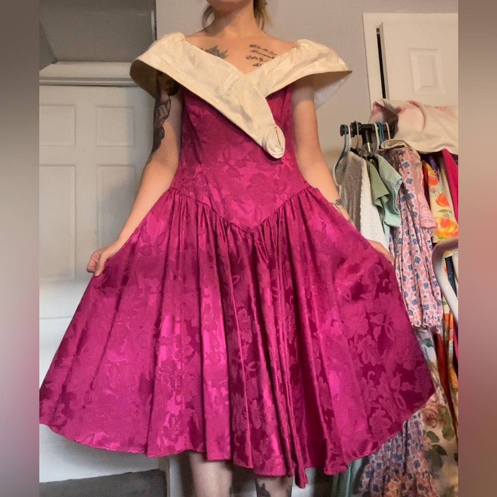 Pink prom dress 80s